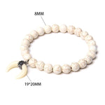 bracelet perle blanche homme