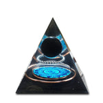 Orgonite Pyramide de protection Obsidienne