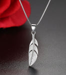 Collier Plume Or Blanc