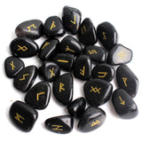 Runes en pierre d'obsidienne