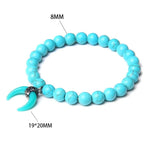 bracelet perle turquoise femme