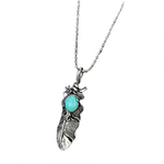 Collier Plume Turquoise